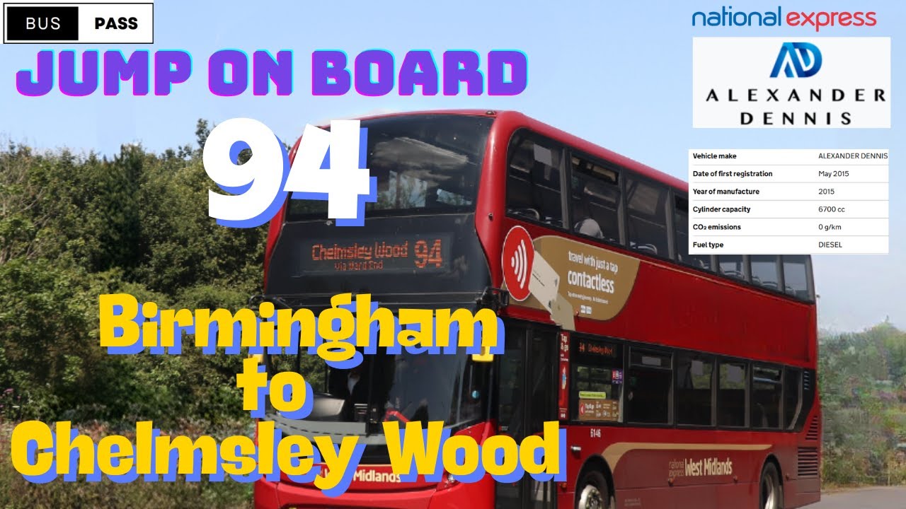 Route Birmingham to Chelmsley Wood | Ride the Iconic Red 94 | City Sights & Suburban Gems