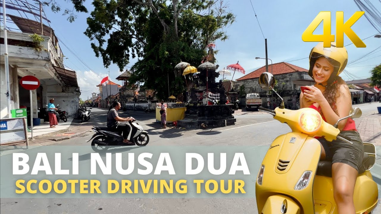 🛵 SCENIC DRIVE. Nusa Dua BALI Indonesia: DRIVING TOUR 4K. Virtual Bike Ride. Bali Travel Vlog.