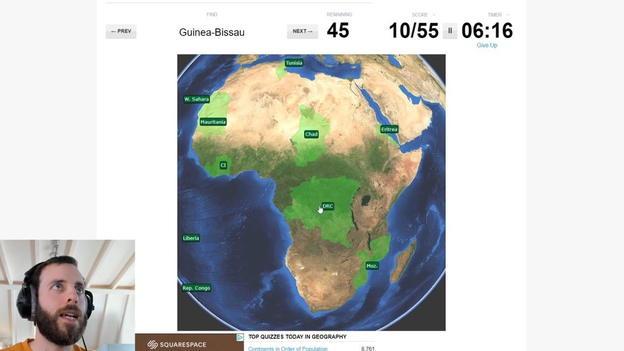 Guinea-Bissau? No chance. African Countries (NO BORDERS) on Sporcle