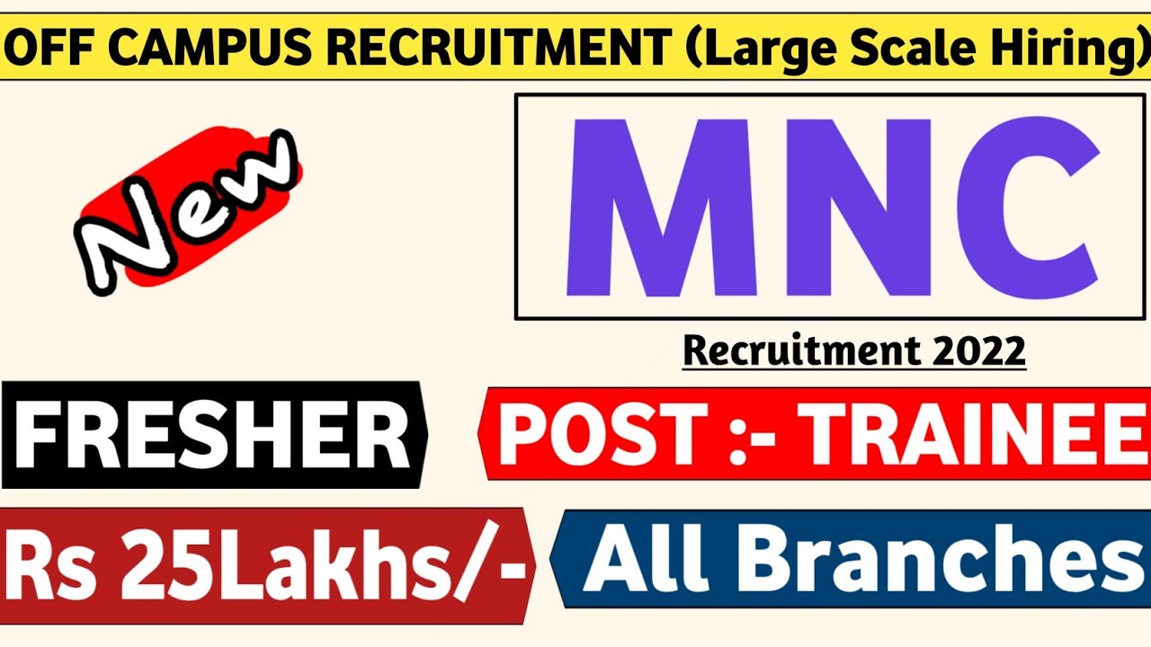 Mnc Recruitment 2022 | Fresher Eligible | Job vacancy 2022 |  latest Jobs |Package 25lakhs| Mnc jobs