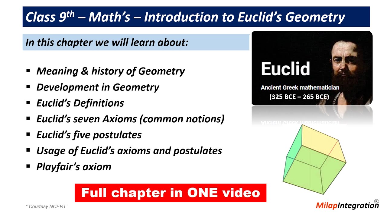 Euclid's Geometry | Chapter 5 | Class 9 | Math's | CBSE NCERT | Milap integration
