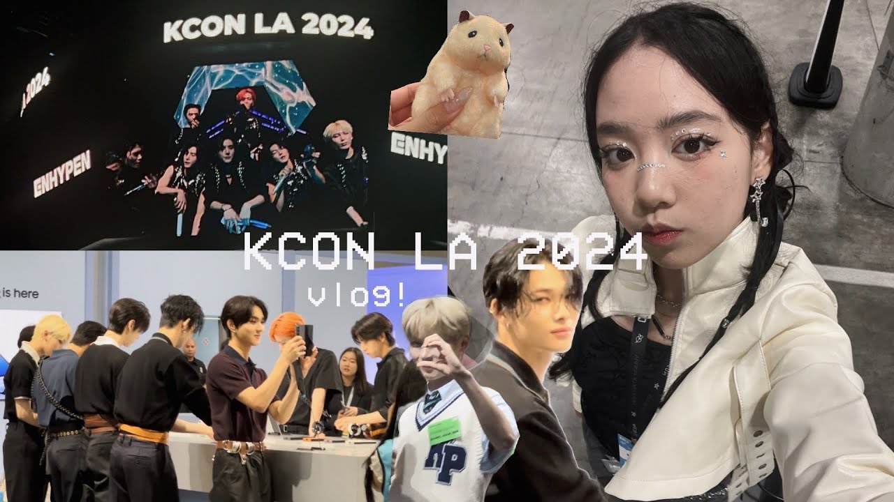KCON LA 2024 VLOG: barricade for enhypen samsung booth, seeing zb1 up close, concert clips + more!