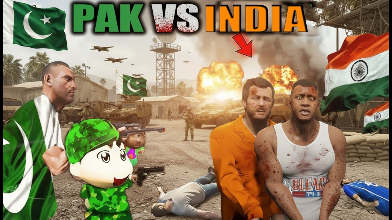 Franklin ARMY vs. Shinchan ARMY: The ULTIMATE BATTLE in GTA 5