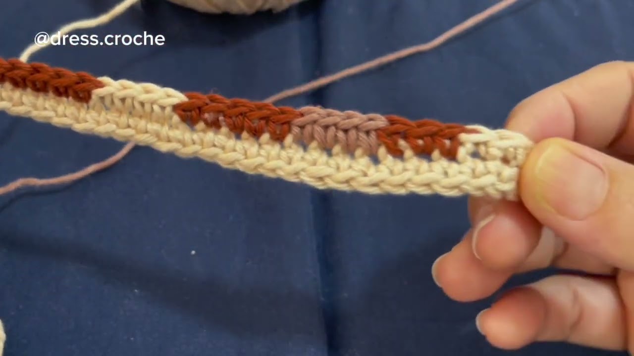 Tutorial passo a passo fio conduzido no crochê.