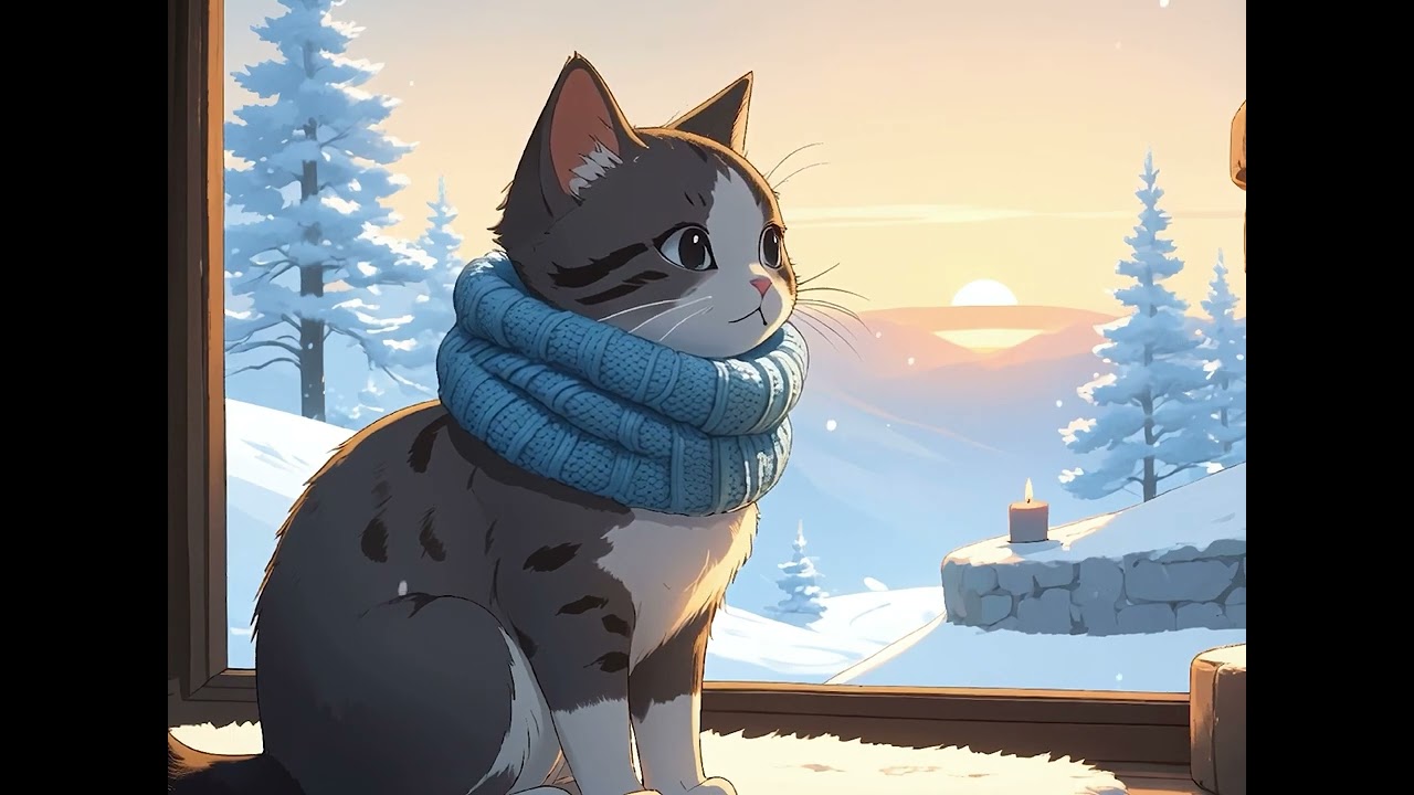 Cozy Winter Lofi ❄️🐱 Chill Beats with a Cute Cat