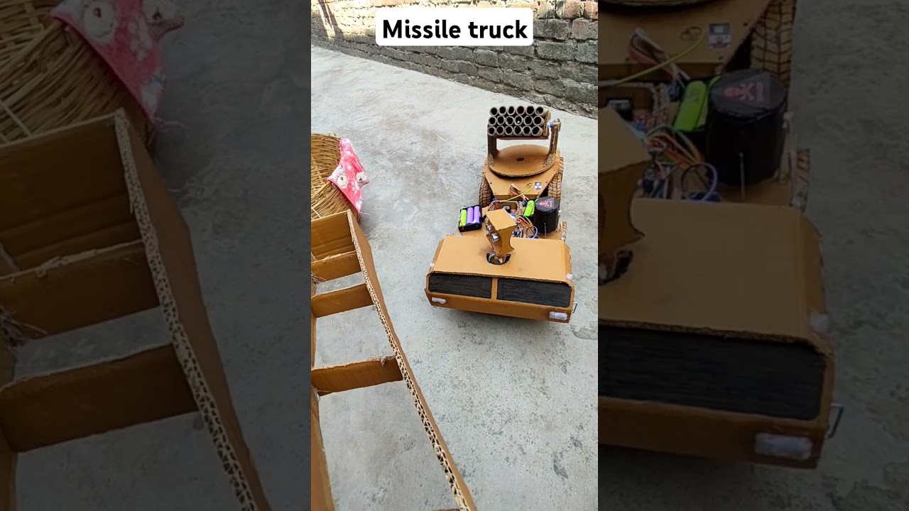 Military Truck with radar detection and targeting system with #arduino #arduinonano
