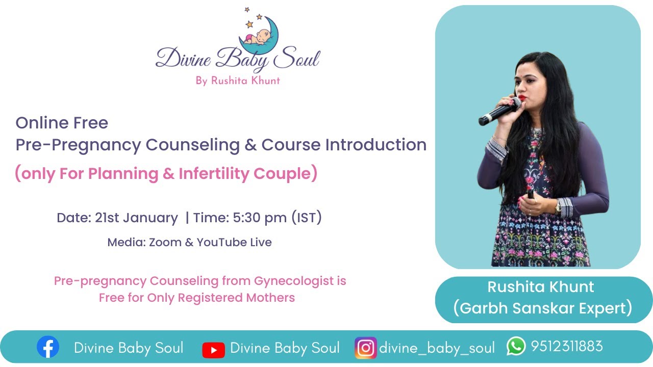 Pre - Pregnancy counselling and course introduction | live webinar | only for planning couple