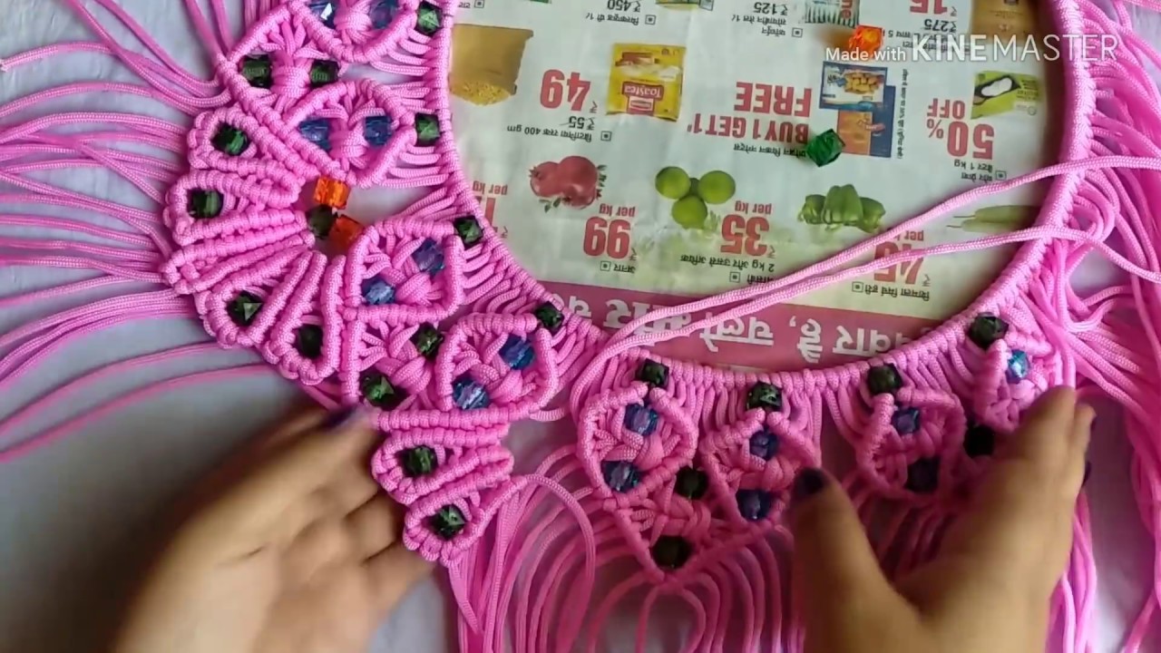 How to make macrame heart 💓 shape design mirror wall hanging.