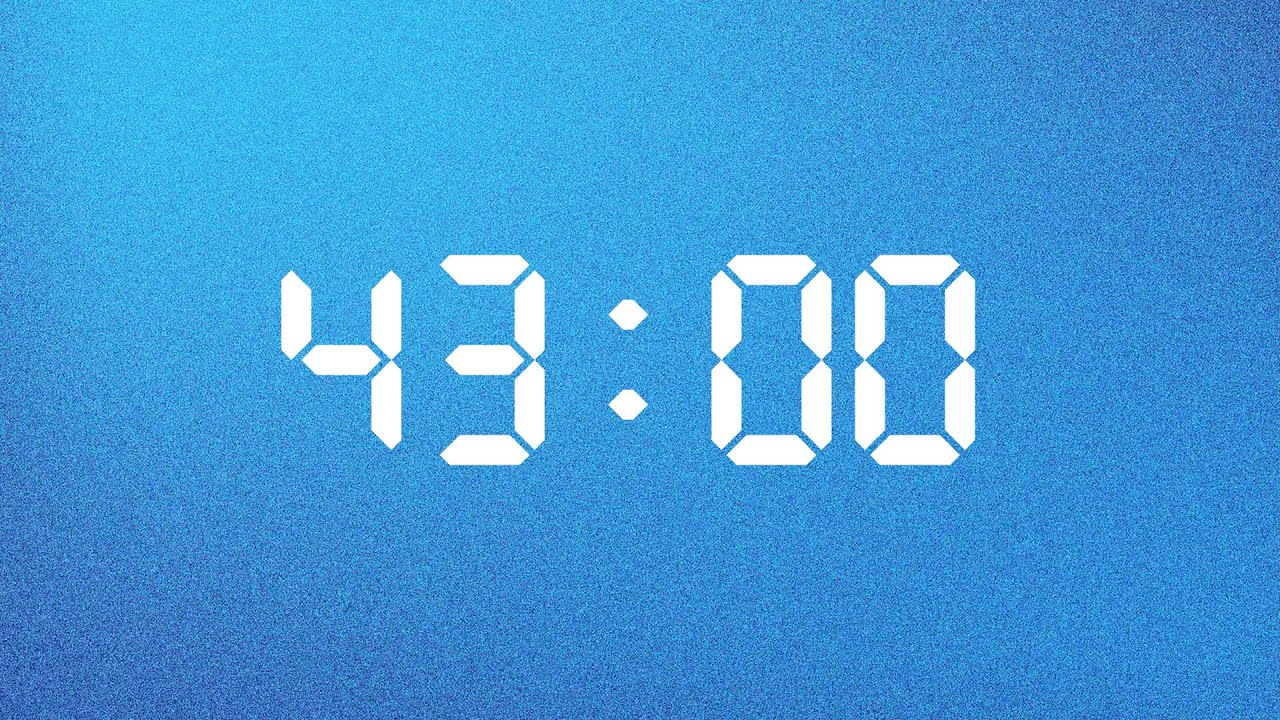 43 Minute Timer to Think Clearly. Create Boldly. Flow Forward | Aqua Blue Edition | NX