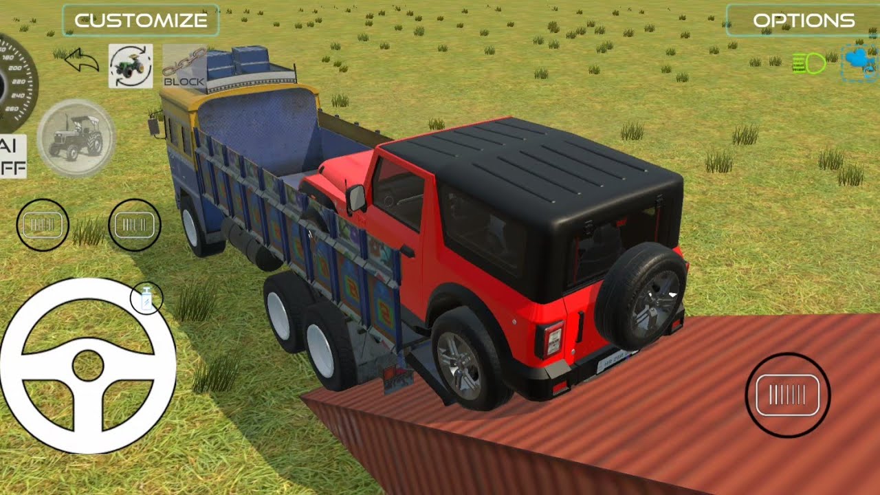 जब Thar को ट्रक में लाद दिया गया 😂 || REAL GAMERVYT #subscribe #indiantractor3d #games 