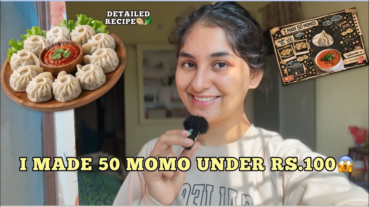 I Made 50+ Momos in Just ₹100 😱| Veg Momo Recipe🥟🥬