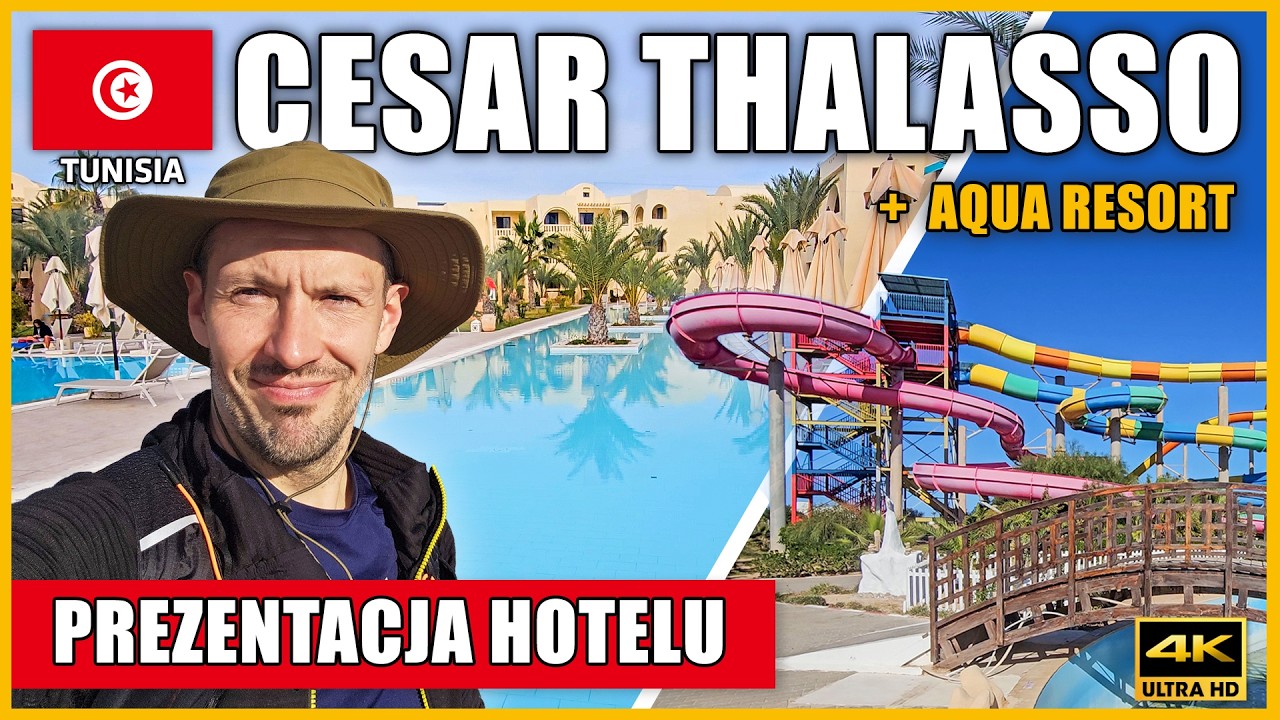 Jak wygląda hotel Cesar Thalasso 4★ poza sezonem? | Baseny i SPA + Aqua Resort! | Djerba, Tunezja 🇹🇳
