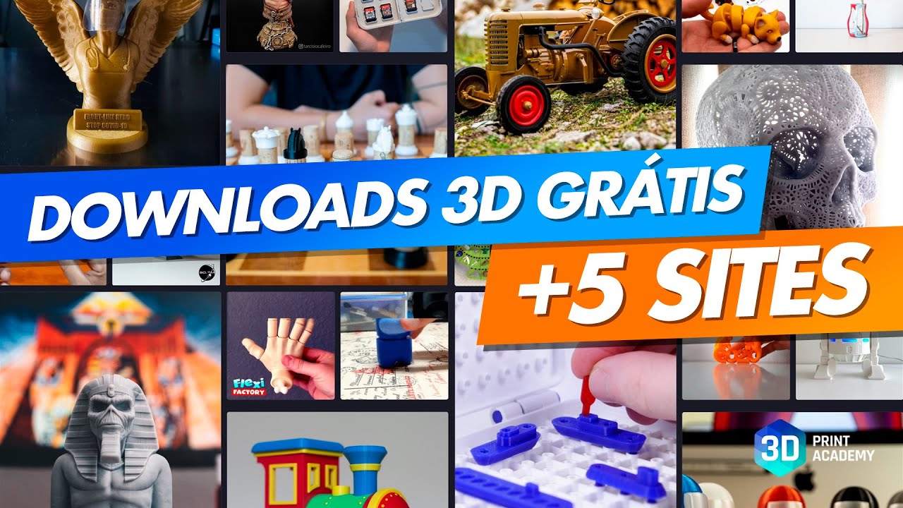 + 5 Sites de MODELOS GRÁTIS para Impressão 3D que VALE A PENA CONHECER