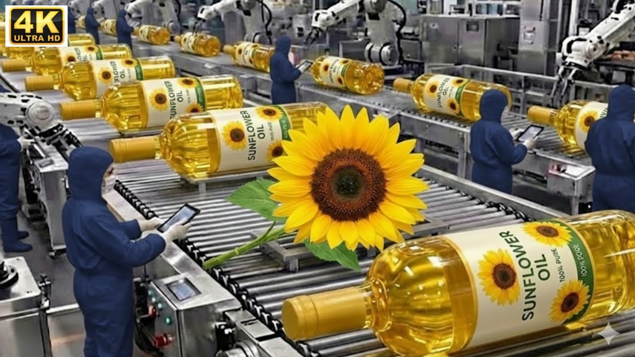 How Sunflower Oil Is Made? 🌻 Complete Factory Process Step by Step