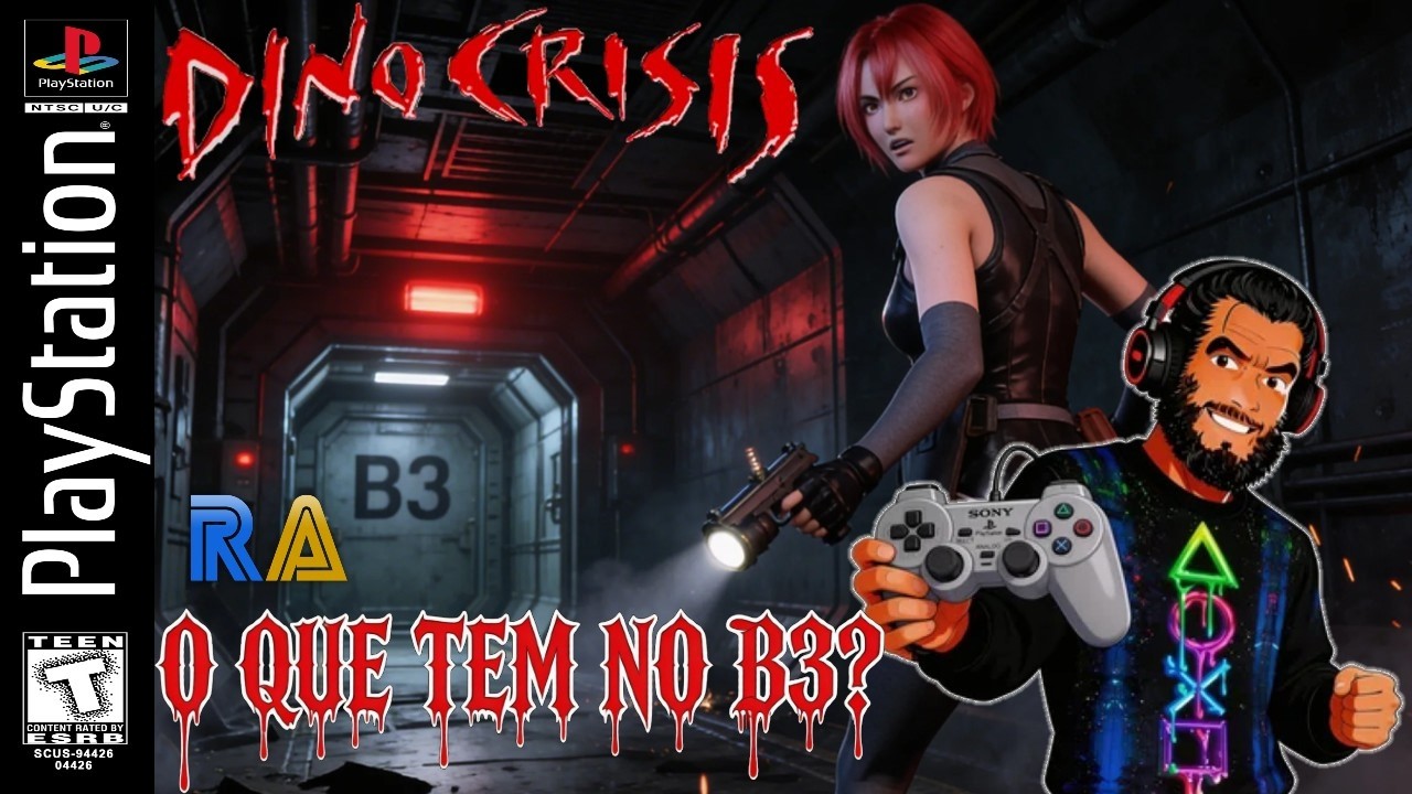 DINO CRISIS #04 🦖 Sobrevivemos ao T-REX! | Explorando B3 | RetroAchievements