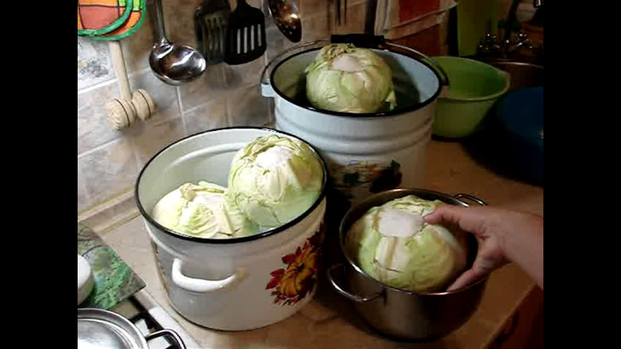 Капуста, заквашенная целыми кочанами (кисели купус)