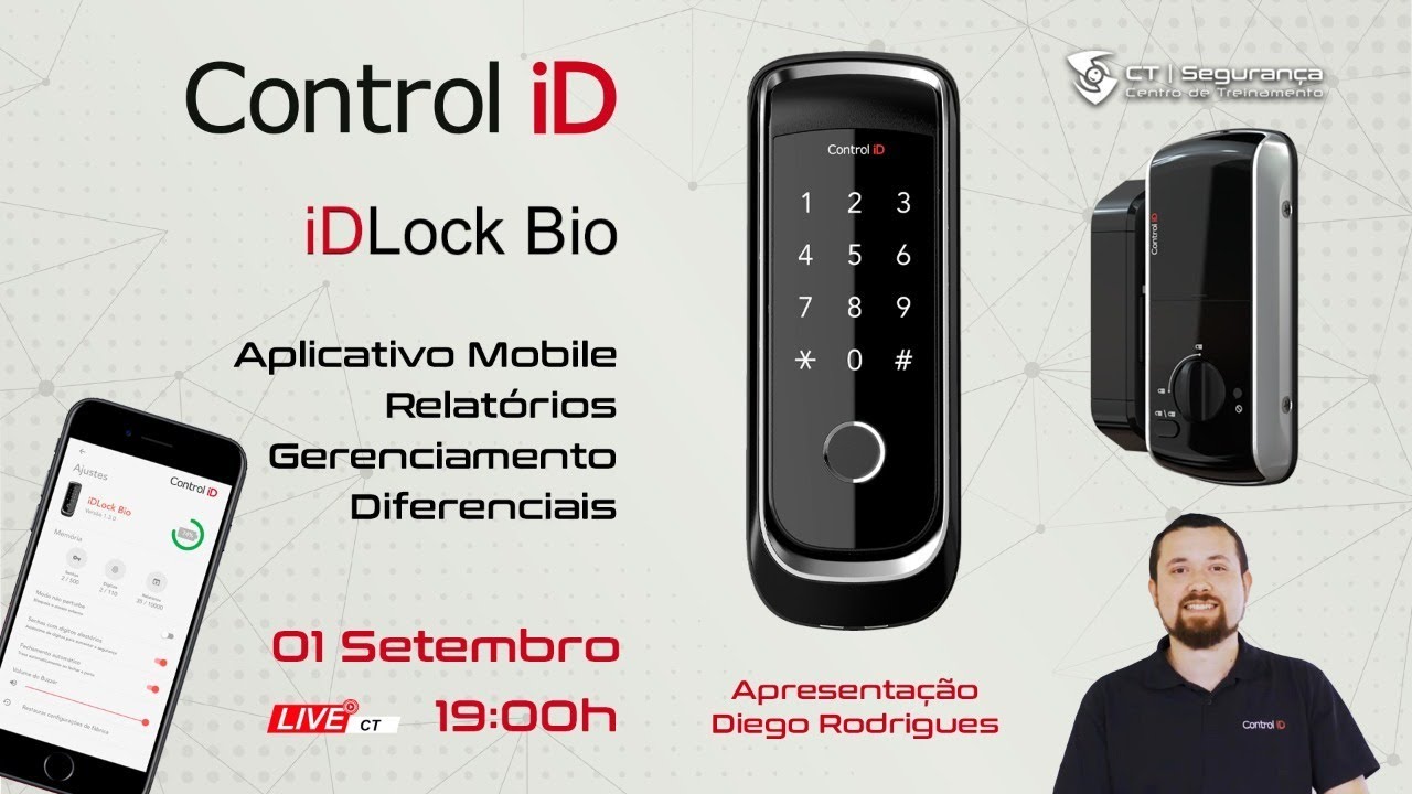 Control ID | IDLock Bio | Aplicativo Mobile, Relatórios, Gerenciamento e Diferenciais