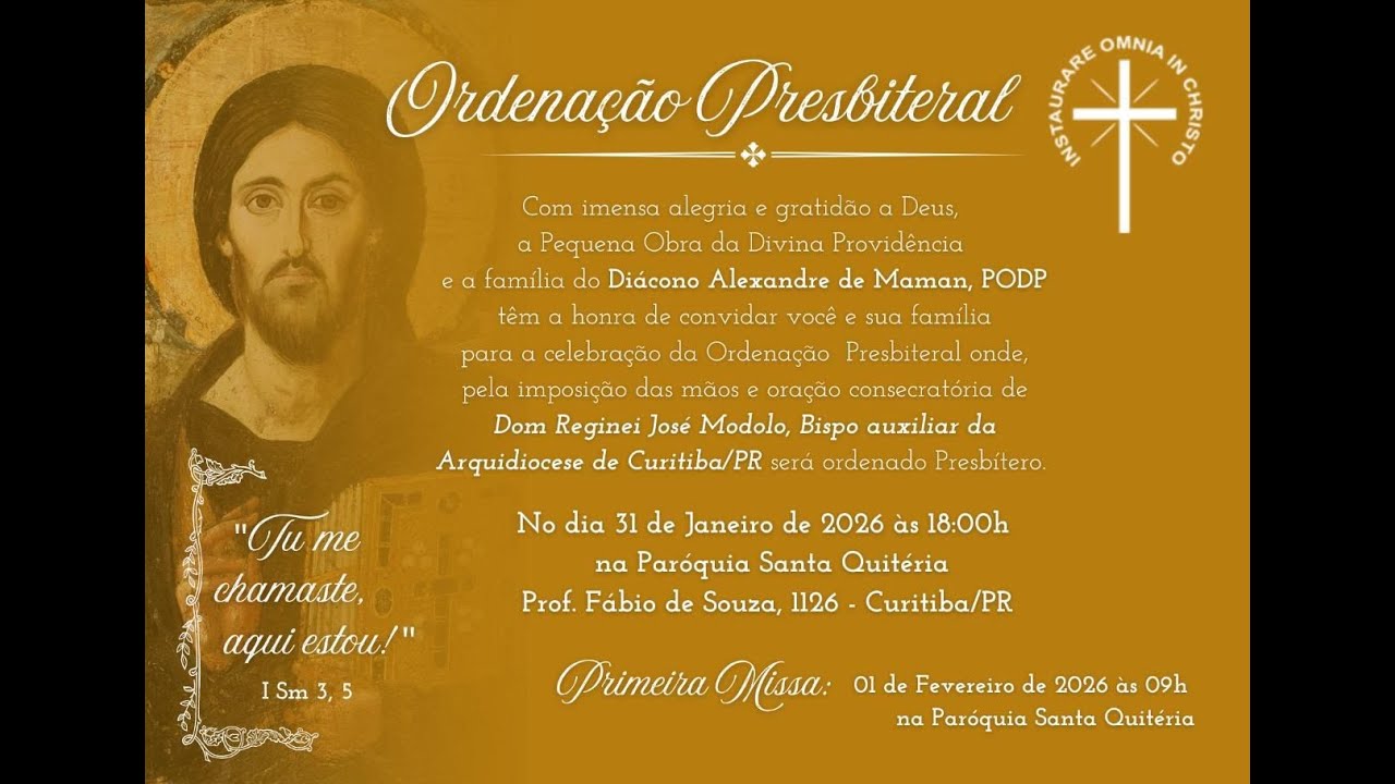 Ordenação Presbiteral Diácono Alexandre de Maman - Paroquia Santa Quitéria