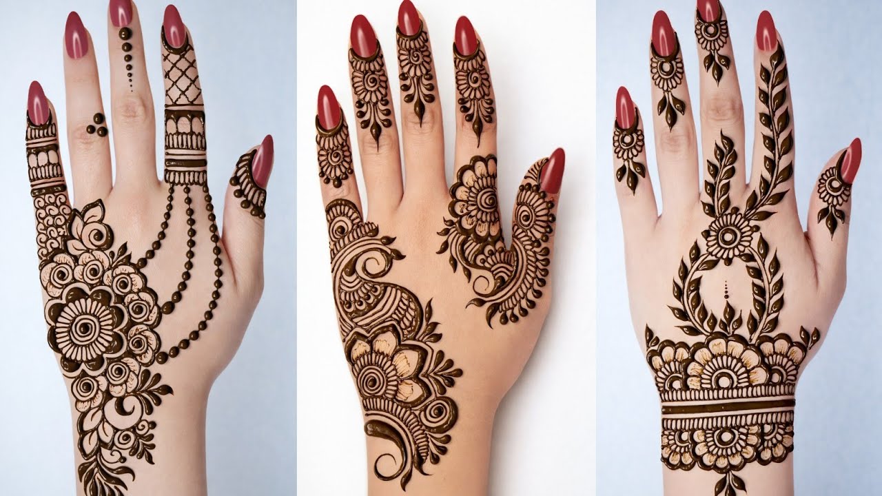 Top-3 Unique Simple mehndi design| New Mehndi Simple| Mehandi ka design| Mehndi designs