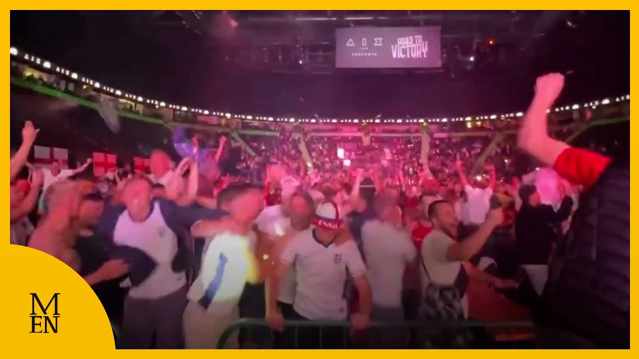England fans go wild as they celebrate penalties win