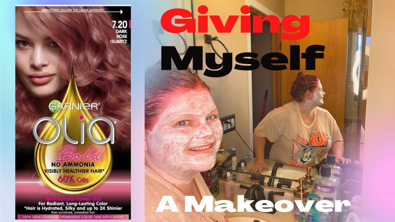 Dyeing my hair Dark Rose Quartz 7.20 Garnier Olia Bold