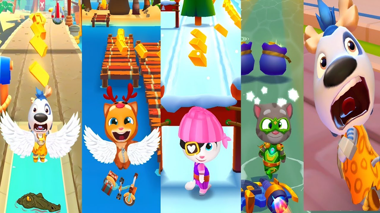 100 Funny Fails Talking Tom Gold Run VS Tom Hero Dash VS Tom Gold Run 2