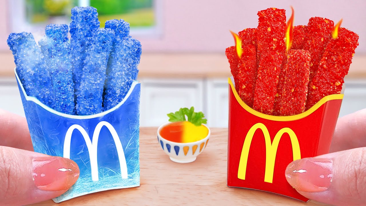CHEETOS or TAKIS 🔥 I Made McDonald's French Fries Better in Tiny Kitchen 🍟 Tina Mini Cooking