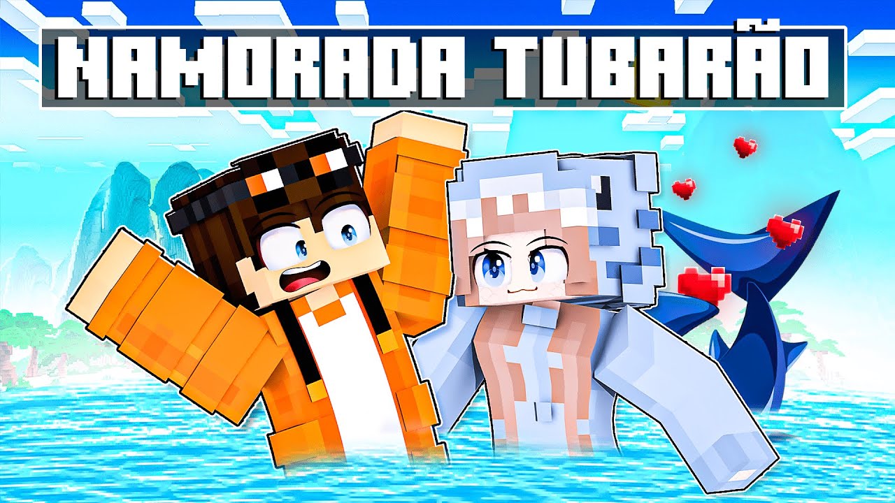 Estou NAMORANDO a GAROTA TUBARÃO no Minecraft!