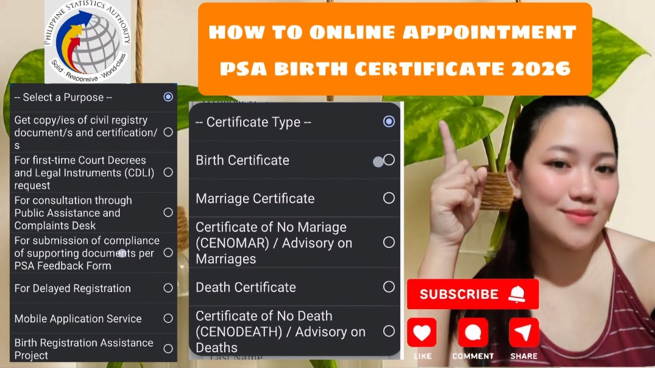 how to online appointment psa birth certificate 2026