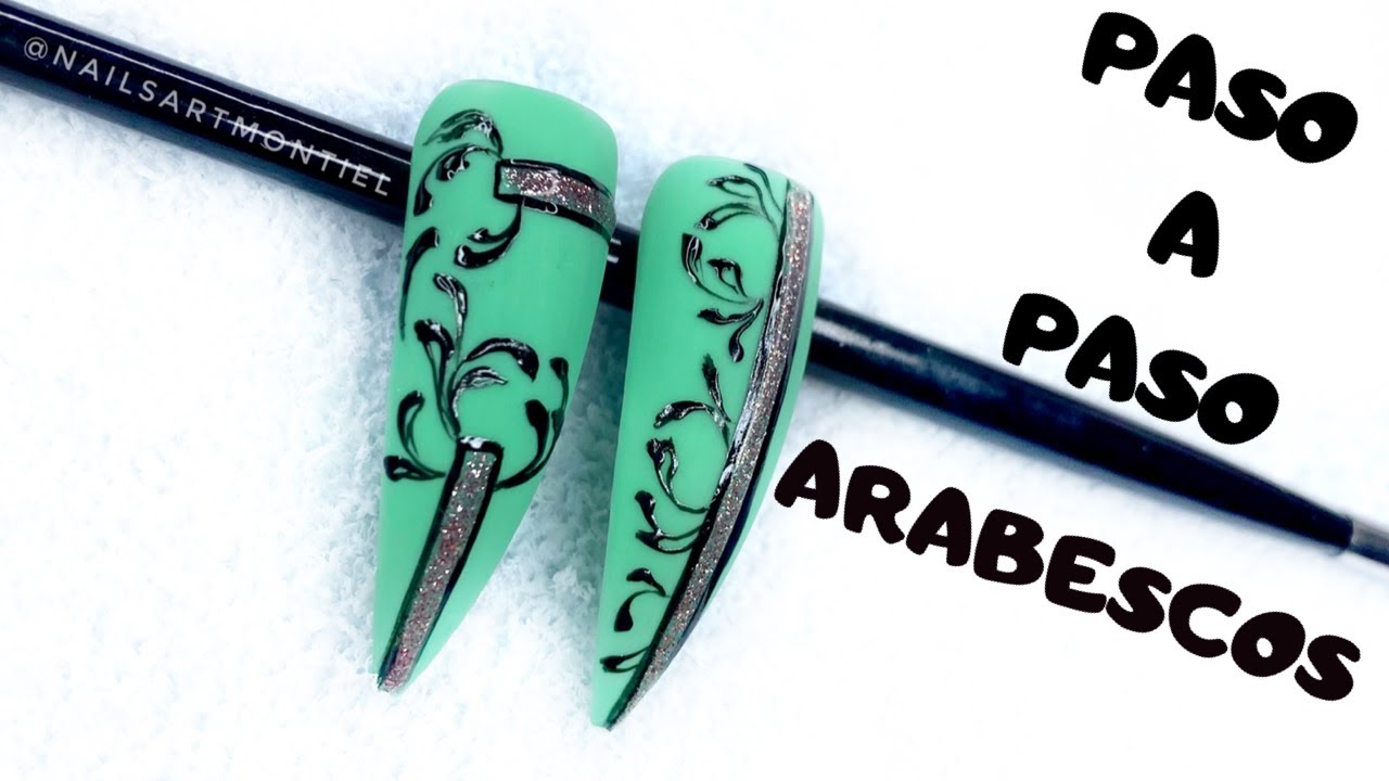 APRENDE HACER ARABESCOS CON GEL PAINTING EN TUS UÑAS - Paso a paso fácil