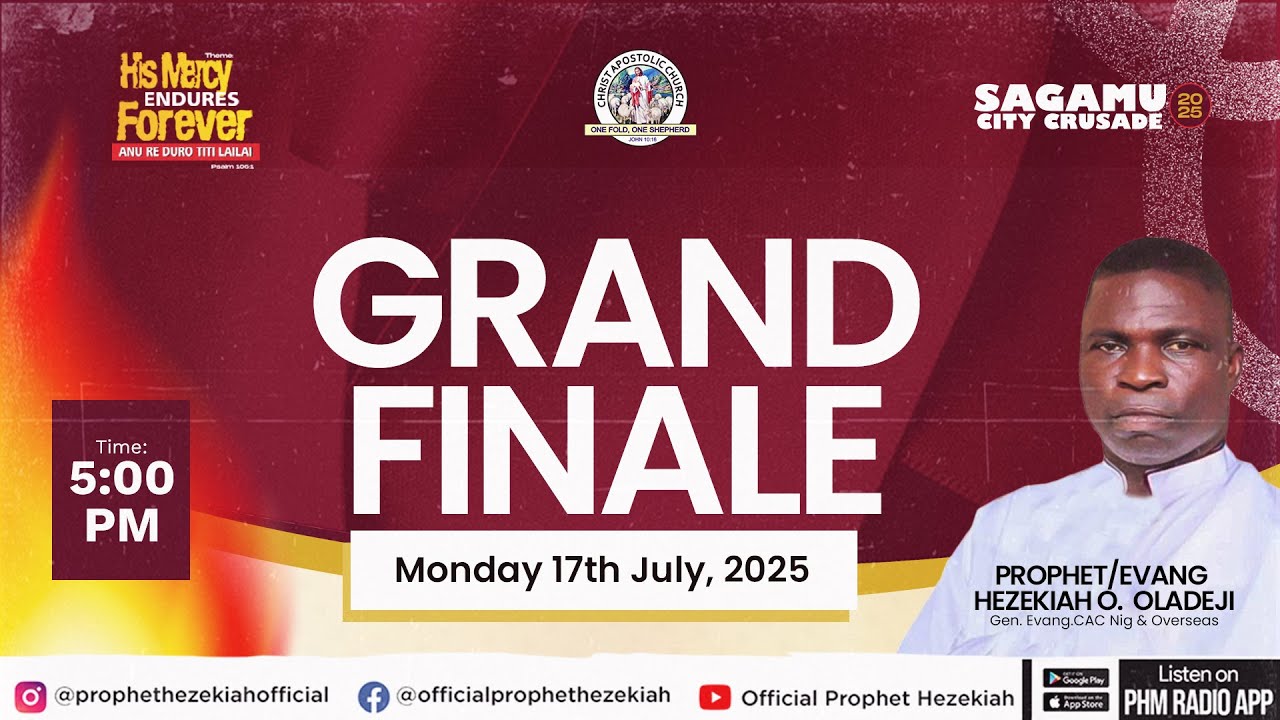 SAGAMU CITY CRUSADE 2025 - DAY 6 || HIS MERCY ENDURES FOREVER || PROPHET HEZEKIAH OLADEJI BROADCAST