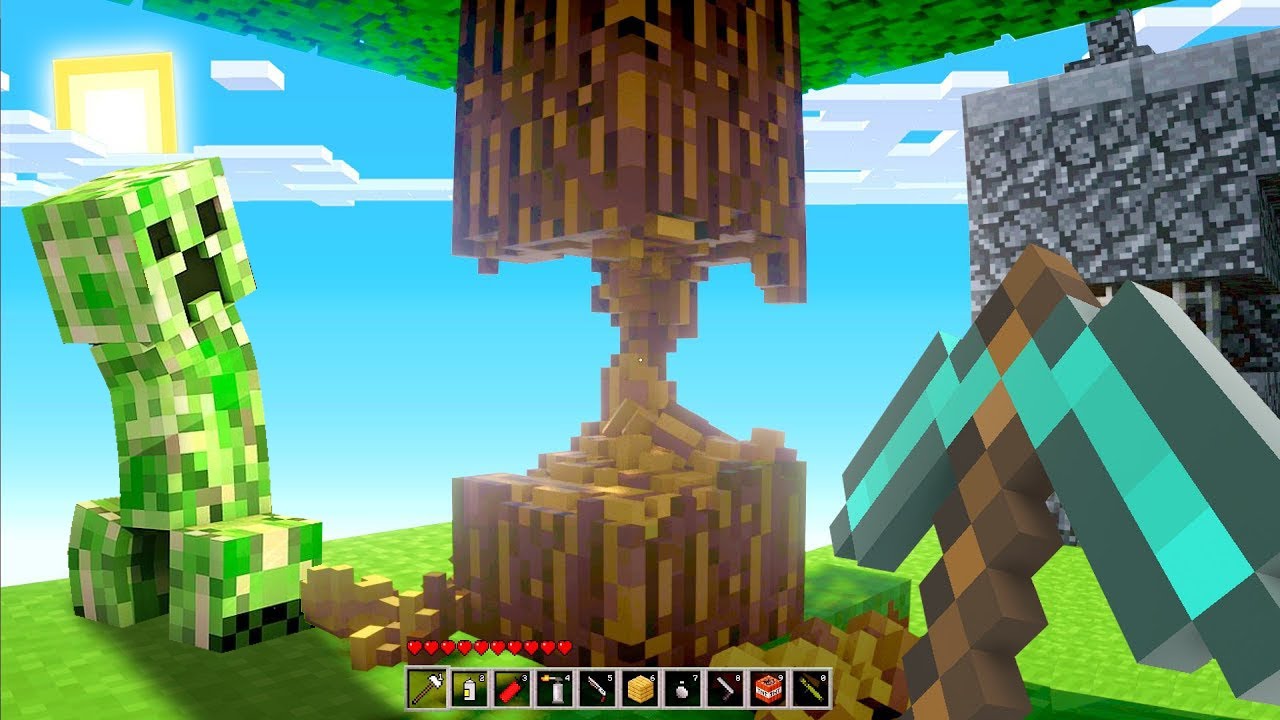MINECRAFT R&Eacute;ALISTE avec une vraie PHYSIQUE !
