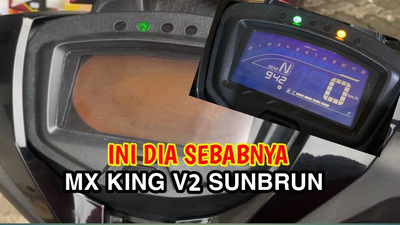 Service lcd spedometer mx king v2 sunbrun atau layar bercak ( Mas Umar )