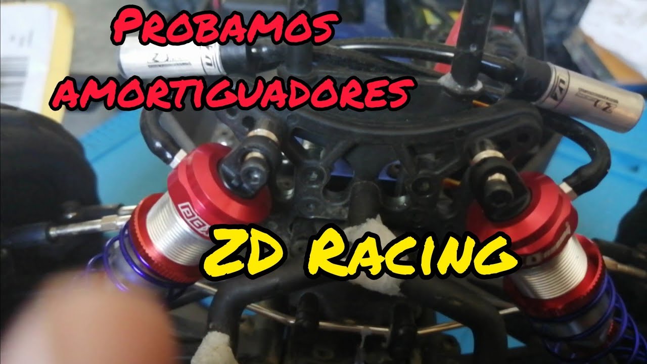 Amortiguadores ZD Racing de 105mm para  delante en VRX Cobra. Gran mejora