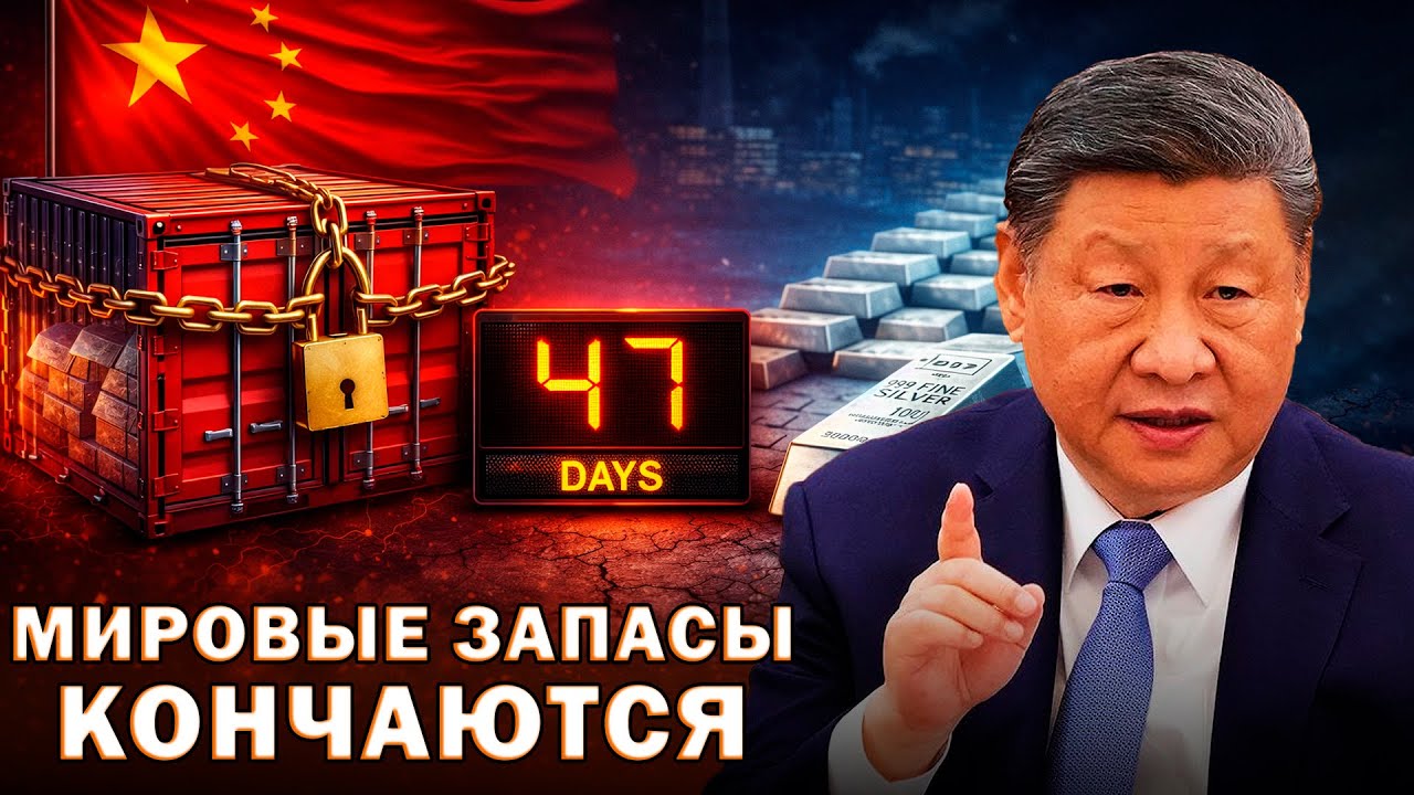 Китай остановил экспорт серебра 7 января 2025! Мировые запасы кончатся через 47 дней!
