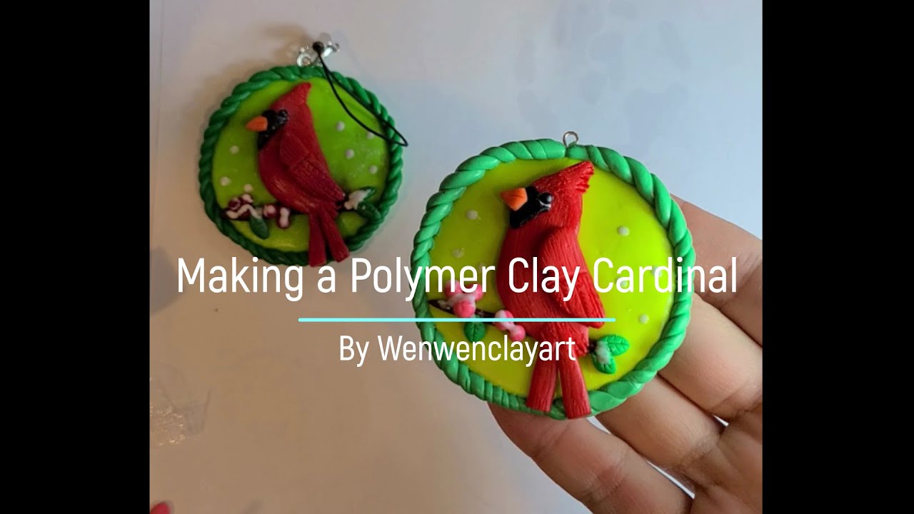 Polymer Clay Cardinal Ornament Tutorial