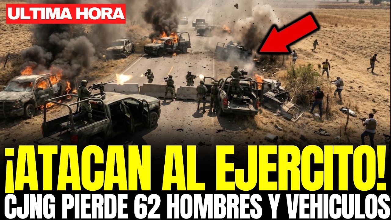 ATAQUE FALLIDO AL EJÉRCITO: MURCIELAGOS ARRASAN a 62 SICARIOS del CJNG y 22 VEHÍCULOS BLINDADOS