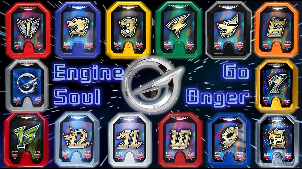 Engine Souls Go-Onger No.1-13 and Dx Go-Phone : Engine Sentai Go-Onger 炎神戦隊ゴーオンジャー & 炎神ソウル