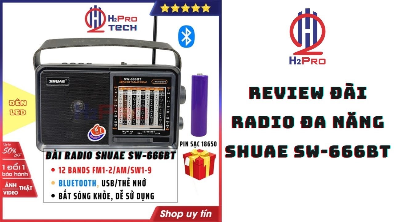 Đánh giá chi tiết đài Radio Đa Năng Shuae SW-666BT: Thiết kế đẹp, tính năng đa dạng - 0982103390