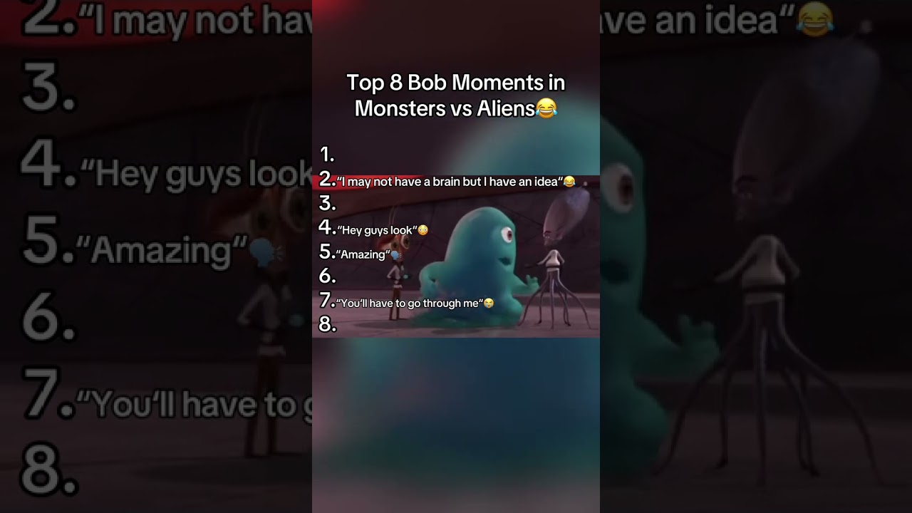 TOP 8 Bob Moments in Monster vs Aliens #foryou #viralshorts #shorts