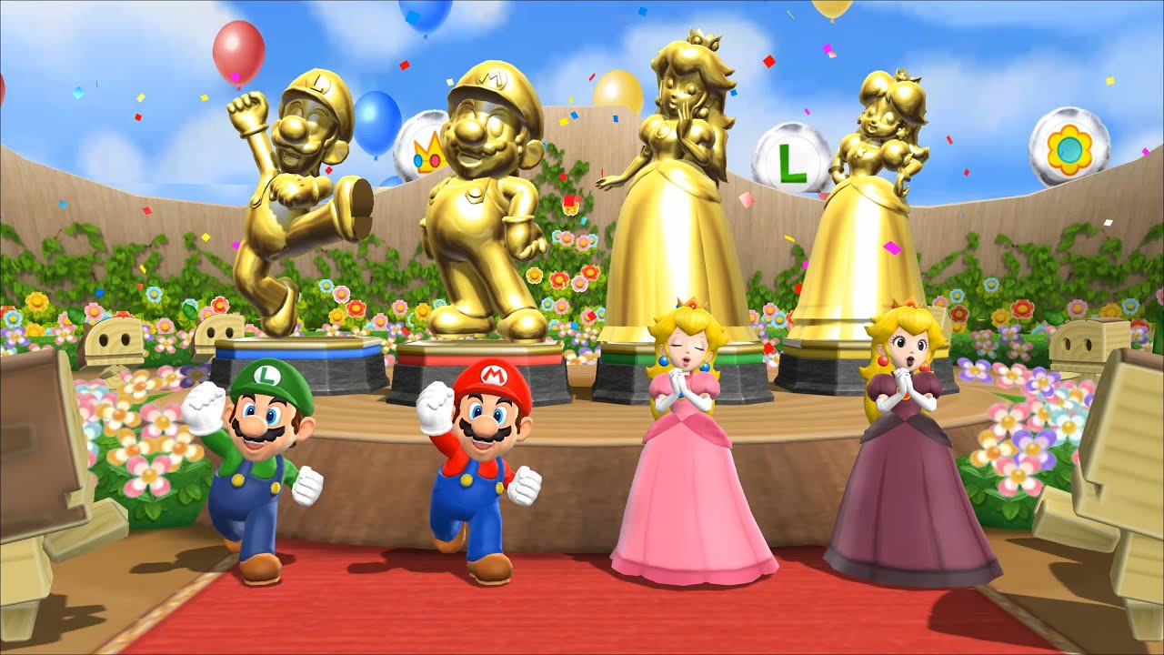 Step It Up | Mario Party 9 - Luigi Vs Mario Vs Peach Vs Daisy (Everybody Wins)