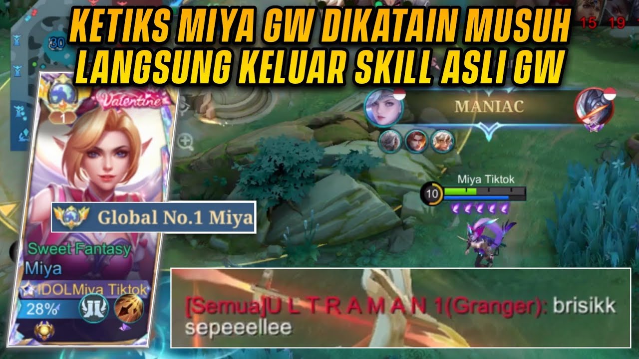 KETIKA MIYA GW DIREMEHKAN MUSUH! GW TUNJUKIN LANGSUNG SKILL MIYA GW!  - MLBB
