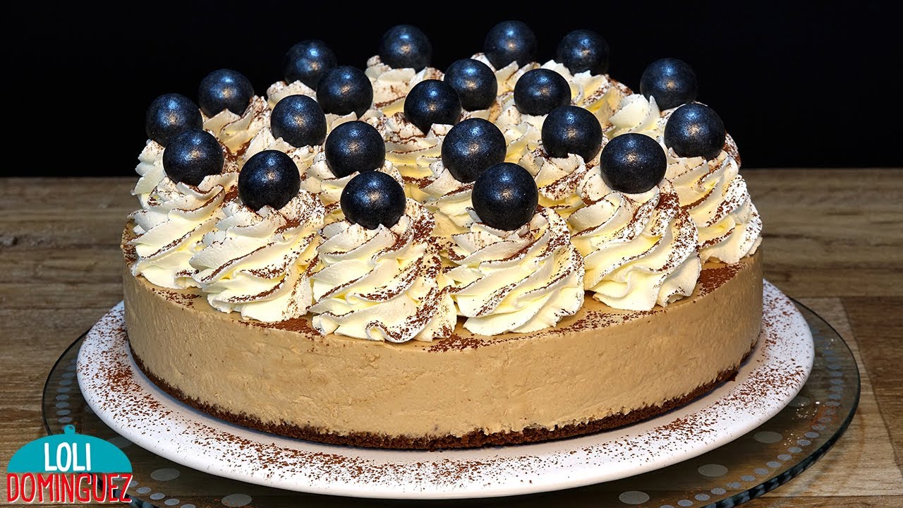 TARTA CAPUCHINO SIN HORNO  Y MUY FÁCIL - Loli Domínguez - dulces - Recetas - paso a paso - Tutorial.