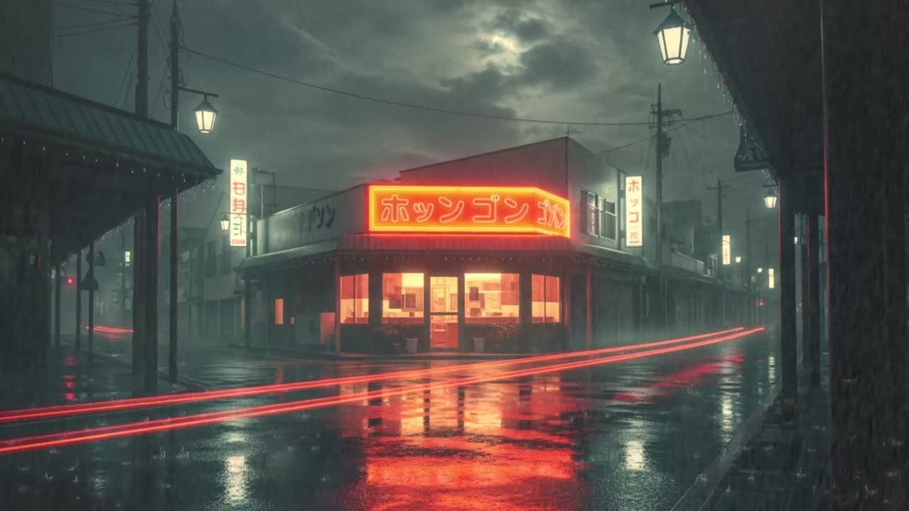 Japanese Rainy City Lofi Music to Study, Work and Feel Cozy at Night