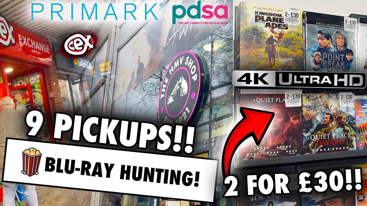 Blu-ray Hunting - CEX/HMV 9 PICKUPS, NEW £10 4Ks HMV, SOME 2 FOR £30 4Ks & MOVIE PRIMARK T SHIRTS!!