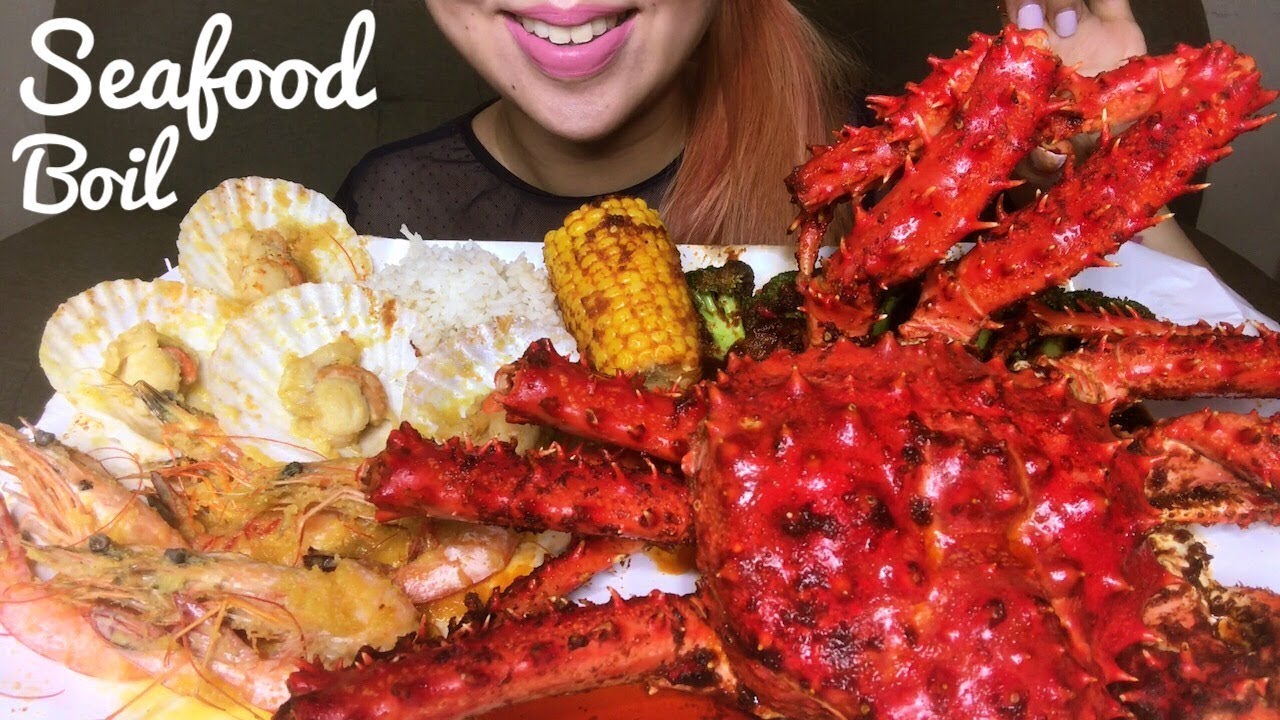 ASMR SEAFOOD BOIL 🦀 | KING CRAB, SHRIMP, SCALLOPS | SHELL OUT | EATING SOUNDS (No Talking)