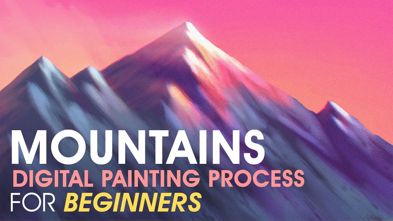 How To Paint Mountains (For Beginners) - Digital Painting Process | Photoshop Tutorial