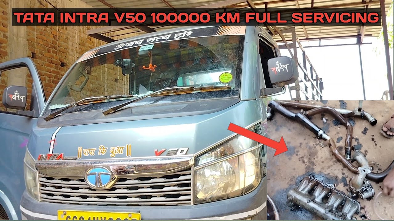 Tata intra V50 100000 KM Full Servicing | Tata intra v50 bs6 service / Tata Intra v50 Bs6