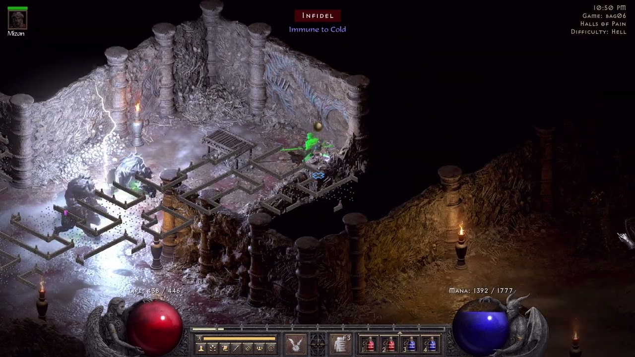 D2R - Nova w/Infinity held vs Nihlathak
