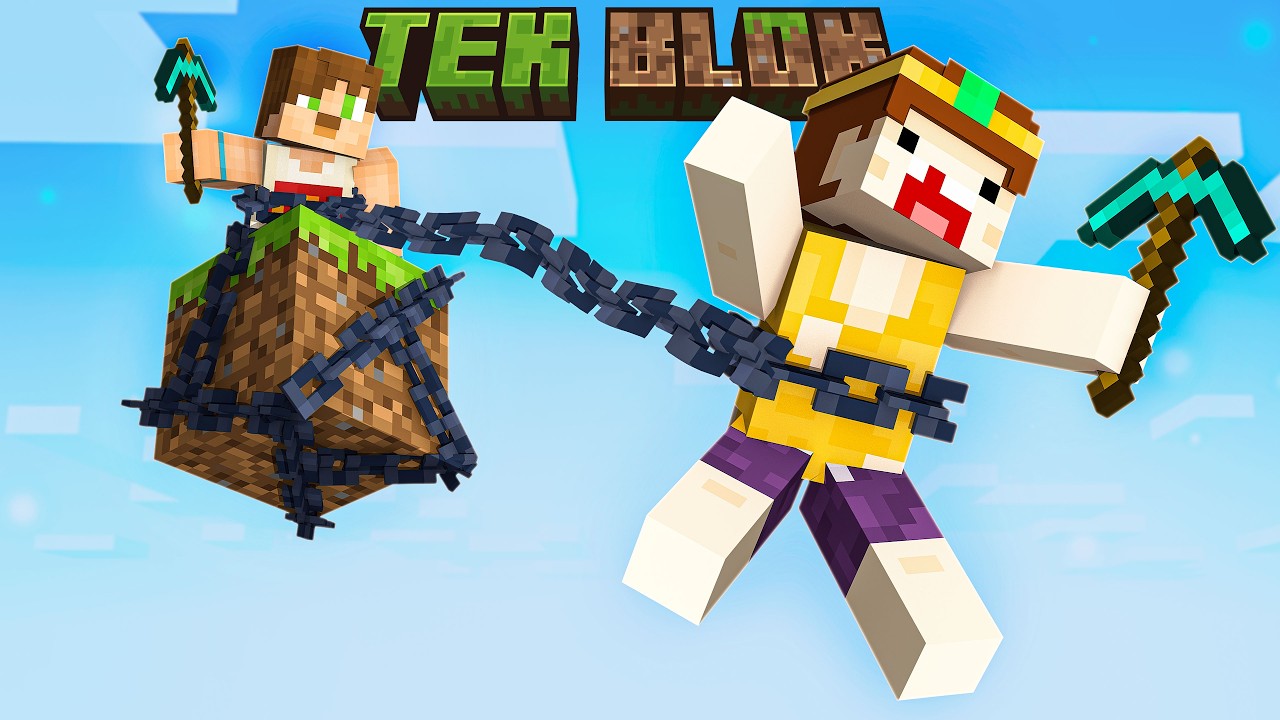 minecraft AMA Tek Blok ve Birbirimize Bağlıyız!